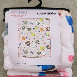 Hello Kitty x Fruits Basket Plush Throw